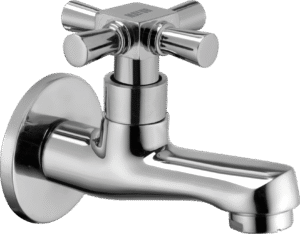 MAYUR ÖCICH Brass Chrome Finish Wall Mounted Short Body Cock Bib Faucet Tap For Kitchen, Sink, Bathrooms, Washing Areas, Gardens- 10 Years Warranty (MAESTRO-6202)