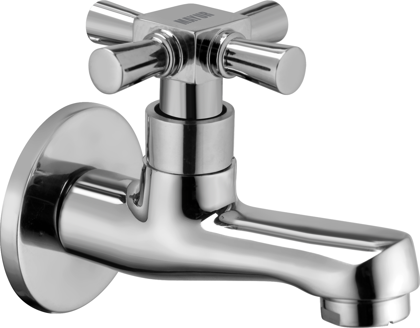 MAYUR ÖCICH Brass Chrome Finish Wall Mounted Short Body Cock Bib Faucet Tap For Kitchen, Sink, Bathrooms, Washing Areas, Gardens- 10 Years Warranty (MAESTRO-6202)