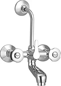 MAYUR ÖCICH Brass Wall Mixer Tap For Bathroom With Overhead Shower Arrangement | Chrome Finish, Hot & Cold Water Mixer, 10-Year Warranty
