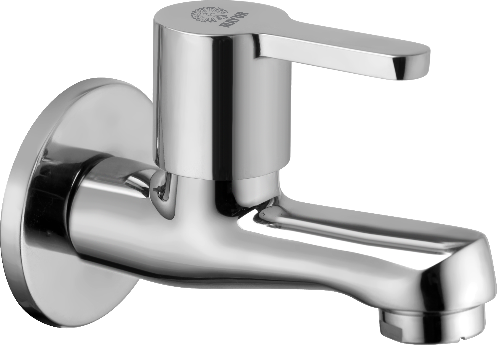 MAYUR ÖCICH Brass Chrome Finish Wall Mounted Short Body Cock Bib Faucet Tap For Kitchen, Sink, Bathrooms, Washing Areas, Gardens- 10 Years Warranty (FUSION-2202)