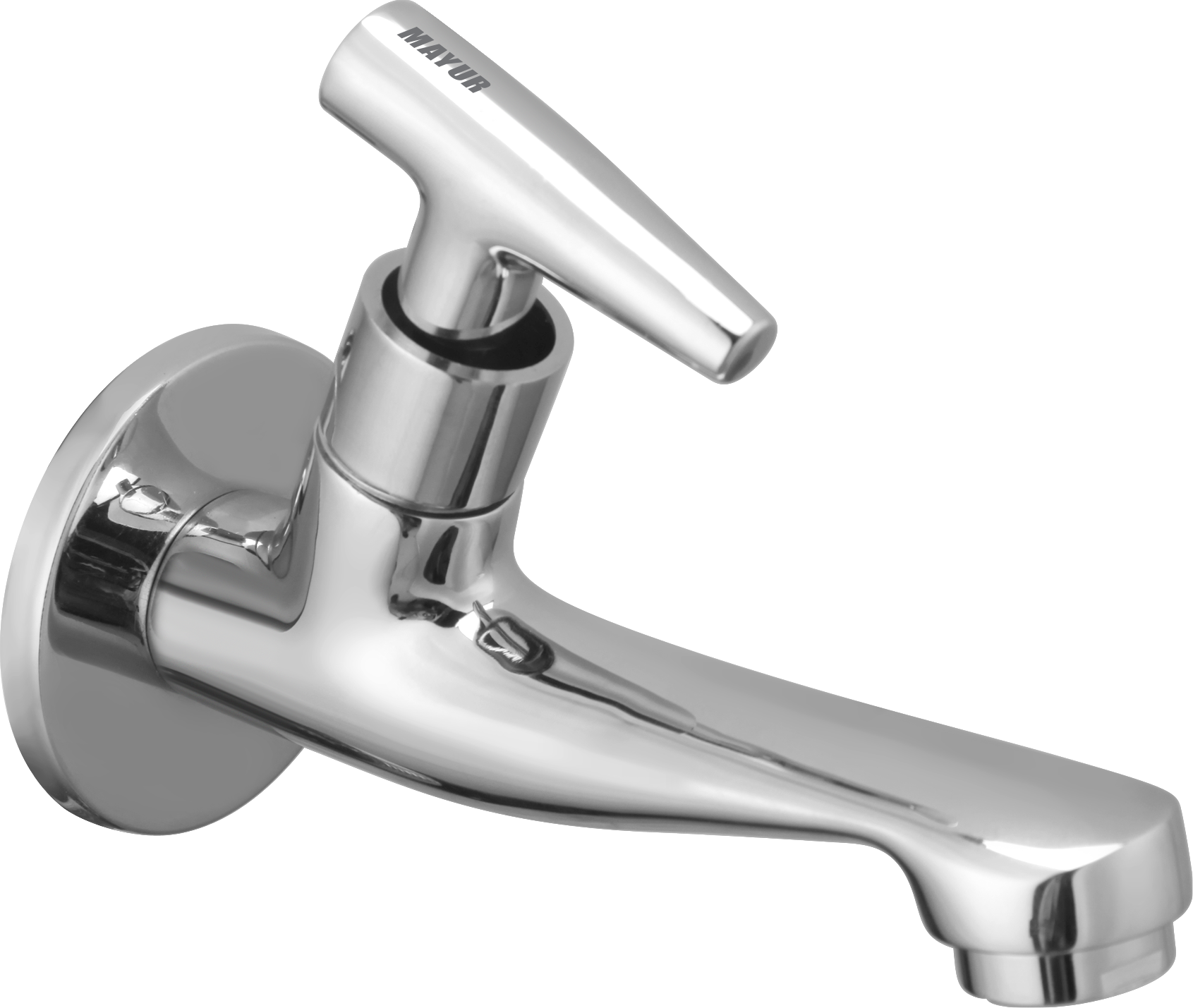Brass Long Body Bib Tap For Bathroom And Kitchen With Wall Flange (PIPER-12206) 10 Years Warranty
