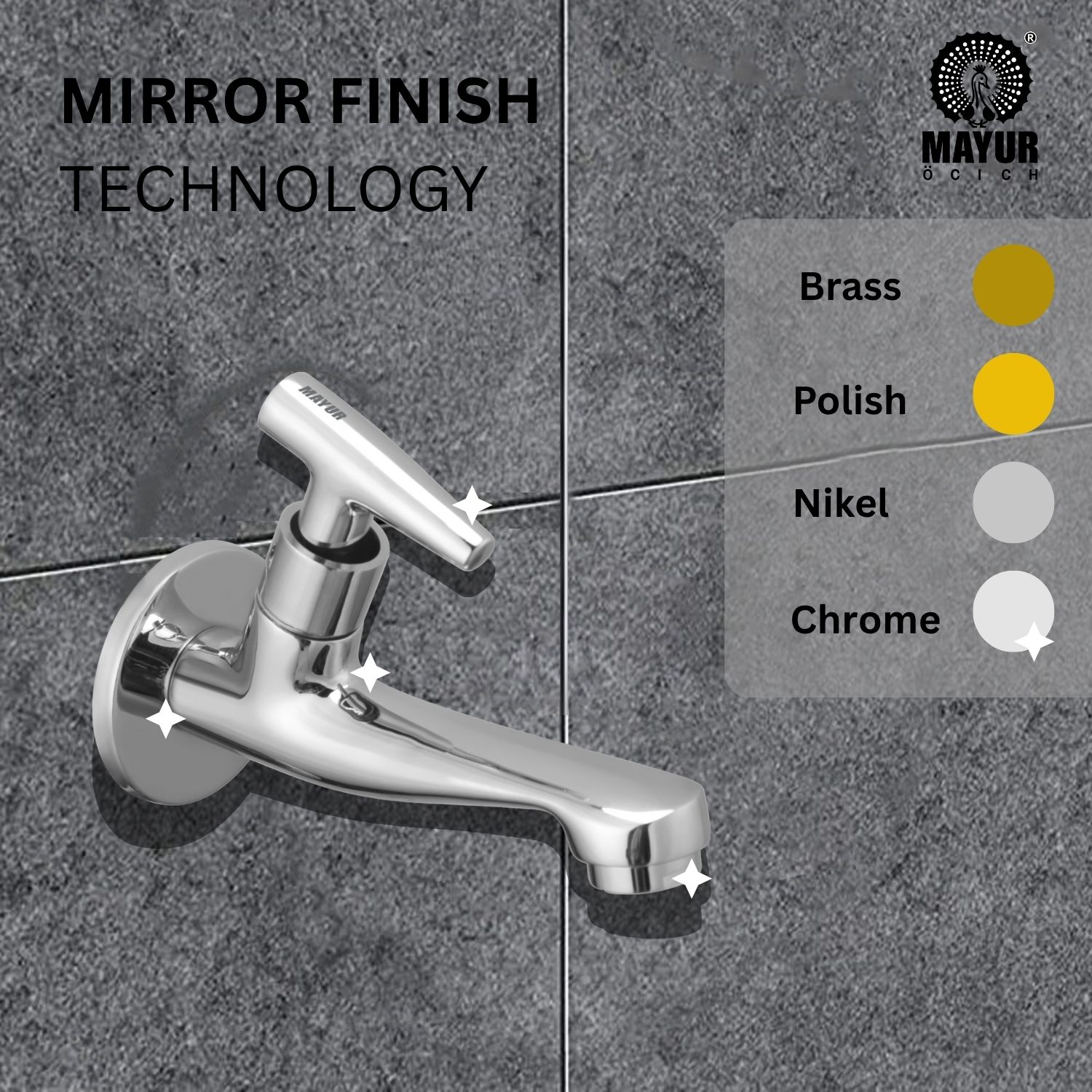Brass Long Body Bib Tap For Bathroom And Kitchen With Wall Flange (PIPER-12206) 10 Years Warranty - Image 4