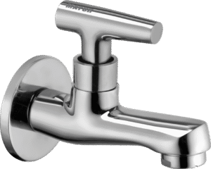 MAYUR ÖCICH Brass Chrome Finish Wall Mounted Short Body Cock Bib Faucet Tap For Kitchen, Sink, Bathrooms, Washing Areas, Gardens- 10 Years Warranty (PIPER-12202)