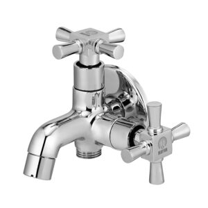 MAYUR ÖCICH Brass 2 In 1 Bib Tap For Bathroom With Wall Flange 10 Years Warranty