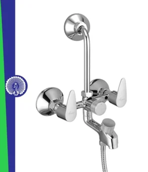 MAYUR ÖCICH Brass 3-In-1 Wall Mixer Tap For Bathroom With Overhead & Hand Shower Arrangement | Chrome Finish | Hot & Cold Water Mixer | 10-Year Warranty