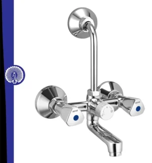 MAYUR ÖCICH Brass Wall Mixer Tap For Bathroom With Overhead Shower Arrangement | Chrome Finish, Hot & Cold Water Mixer, 10-Year Warranty
