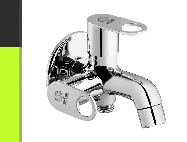 MAYUR ÖCICH Brass 2 In 1 Bib Tap For Bathroom With Wall Flange 10 Years Warranty +