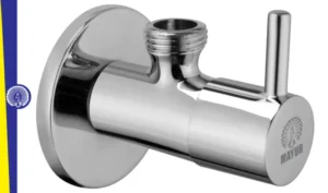 MAYUR ÖCICH Brass Angle Valve With Wall Flange For Bathroom And Kitchen (FLARE)