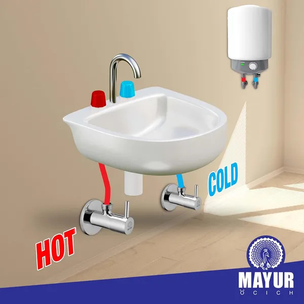 MAYUR ÖCICH Brass Angle Valve With Wall Flange For Bathroom And Kitchen (FLARE) - Image 3