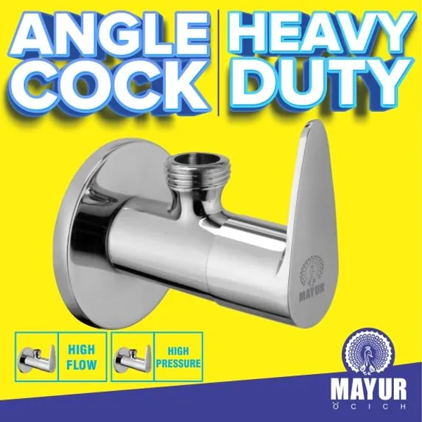 MAYUR ÖCICH Brass Angle Valve With Wall Flange For Bathroom And Kitchen (TRENDY) - Image 3
