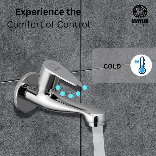 Brass Long Body Bib Tap For Bathroom And Kitchen With Wall Flange (Trendy-1206) 10 Years Warranty - Image 4