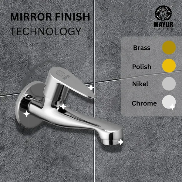 Brass Long Body Bib Tap For Bathroom And Kitchen With Wall Flange (Trendy-1206) 10 Years Warranty - Image 5