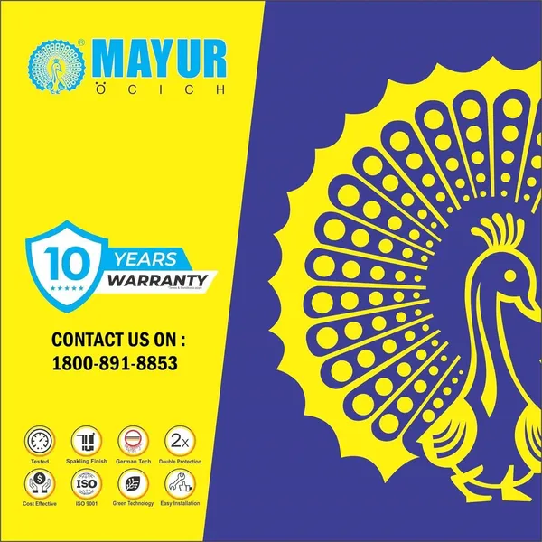 MAYUR ÖCICH Brass 2 In 1 Bib Tap For Bathroom With Wall Flange 10 Years Warranty + - Image 6