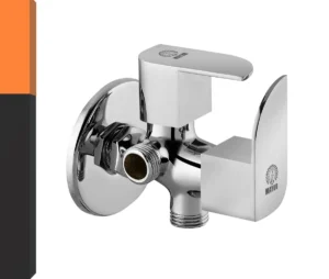 MAYUR ÖCICH Brass 2 Way Angle Valve Cock With Wall Flange For Bathroom/Kitchen (ALIVE) 10 Years Warranty