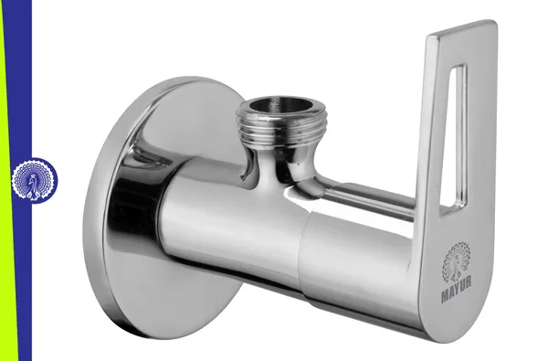 MAYUR ÖCICH Brass Angle Valve With Wall Flange For Bathroom And Kitchen (ARIA)