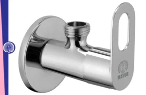 MAYUR ÖCICH Brass Angle Valve With Wall Flange For Bathroom And Kitchen (MILANO)