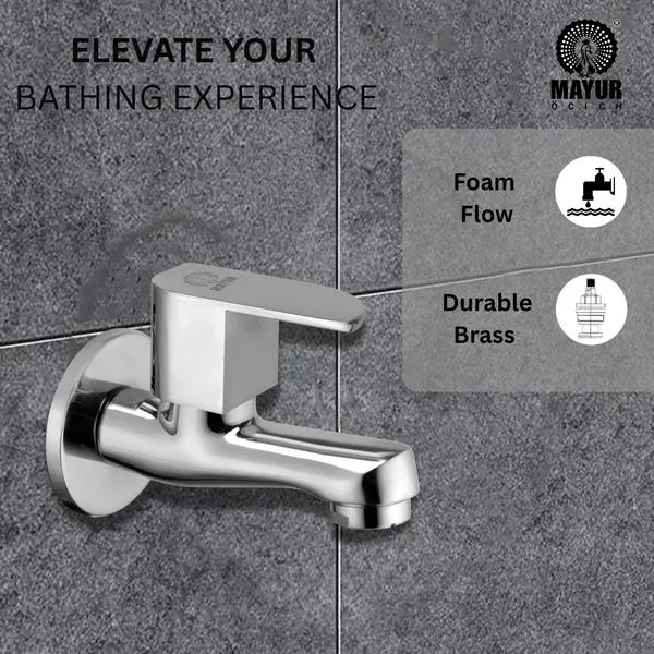 MAYUR ÖCICH Brass Short Body Bib Tap With Wall Flange For Bathroom And Kitchen | 10 Year Warranty - Image 2