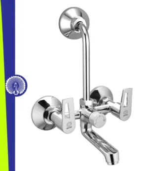 MAYUR ÖCICH Brass Wall Mixer Tap For Bathroom With Overhead Shower Arrangement | Chrome Finish, Hot & Cold Water Mixer, 10-Year Warranty