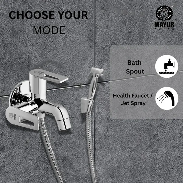 MAYUR ÖCICH Brass 2 In 1 Bib Tap For Bathroom With Wall Flange 10 Years Warranty + - Image 5
