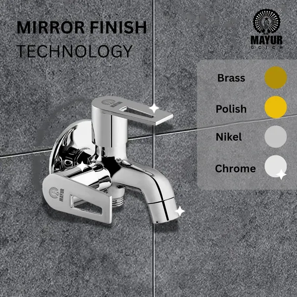 MAYUR ÖCICH Brass 2 In 1 Bib Tap For Bathroom With Wall Flange 10 Years Warranty + - Image 4