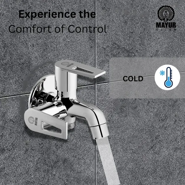 MAYUR ÖCICH Brass 2 In 1 Bib Tap For Bathroom With Wall Flange 10 Years Warranty + - Image 3