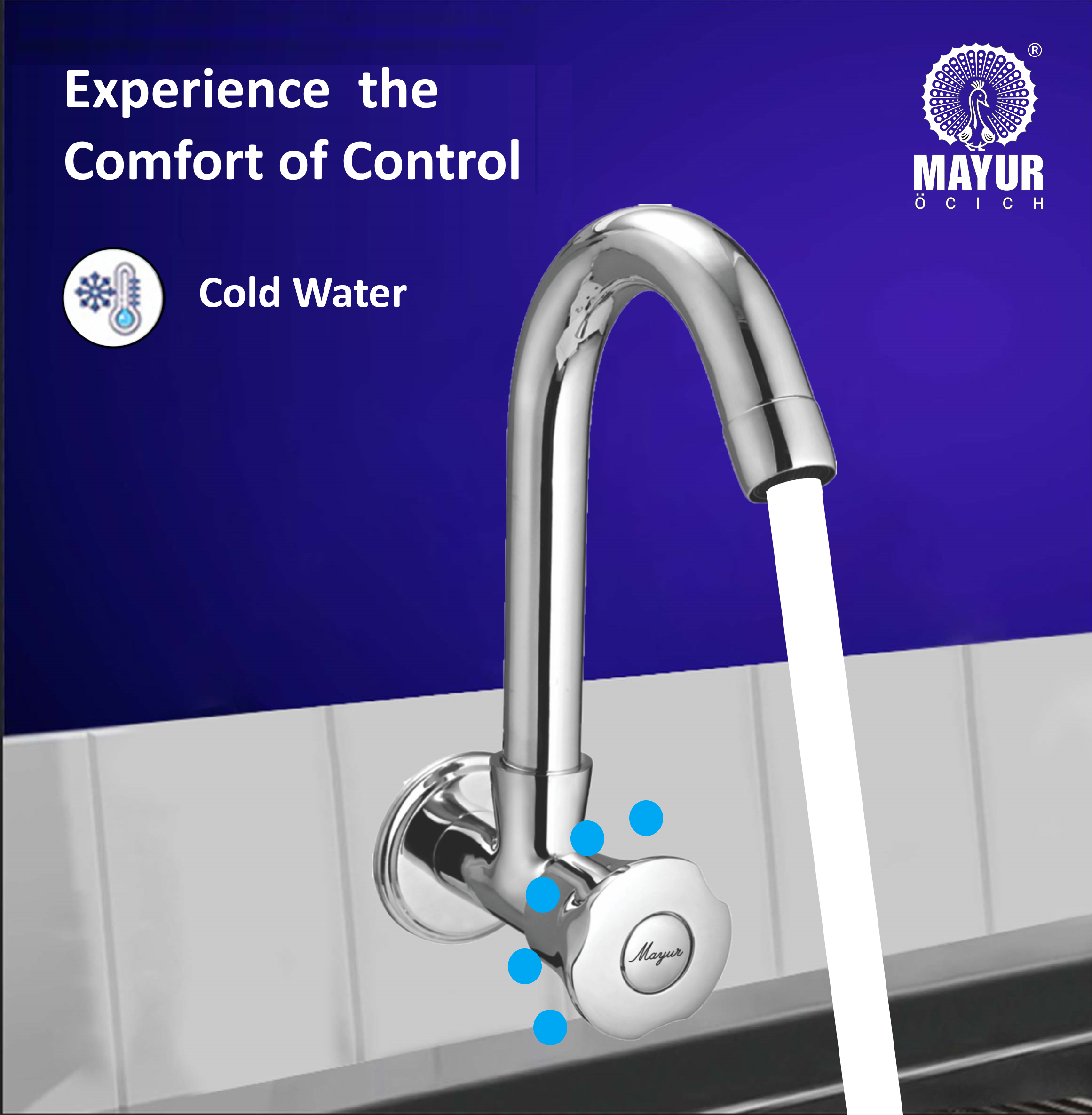 Silver Brass Kitchen Sink Tap Faucet With 360 Swivel Spout | Premium Chrome Finish | Cold Water Foam Flow Aerator | Easy Install | 10-Year Warranty - Image 2