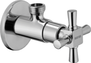 MAYUR ÖCICH Brass Angle Valve With Wall Flange For Bathroom And Kitchen (MAESTRO)