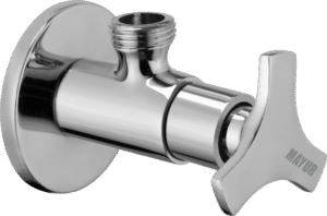 MAYUR ÖCICH Brass Angle Valve With Wall Flange For Bathroom And Kitchen (TRIO)