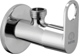 MAYUR ÖCICH Brass Angle Valve With Wall Flange For Bathroom And Kitchen (ORNIX)