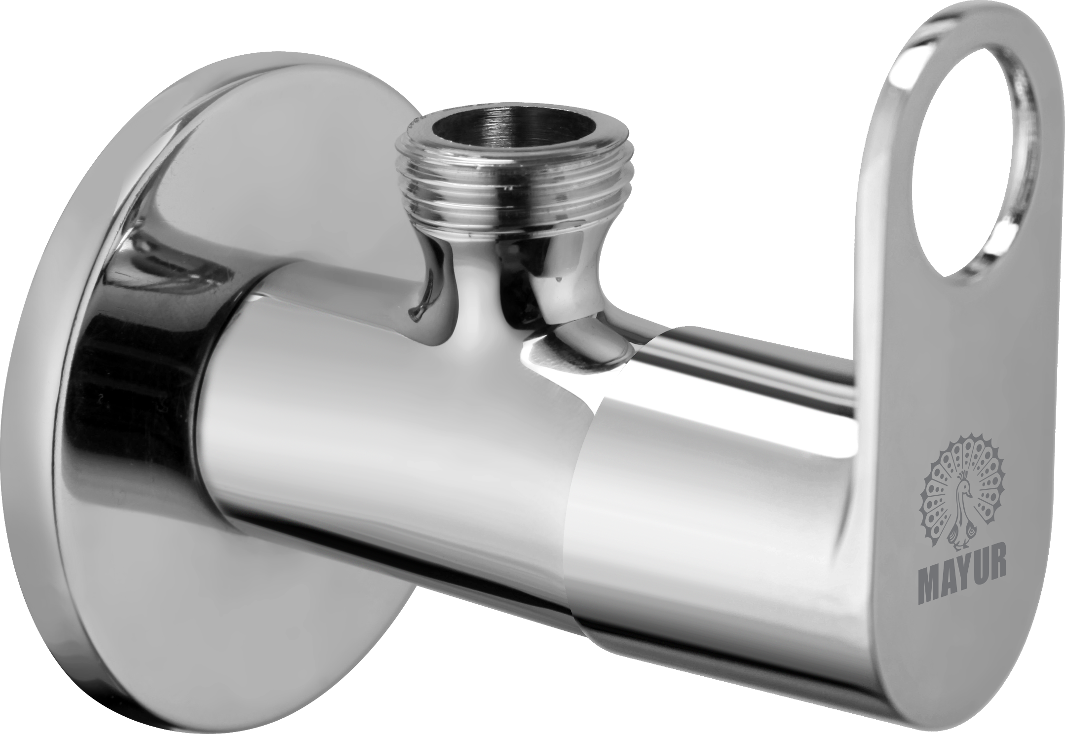 MAYUR ÖCICH Brass Angle Valve With Wall Flange For Bathroom And Kitchen (ORNIX)