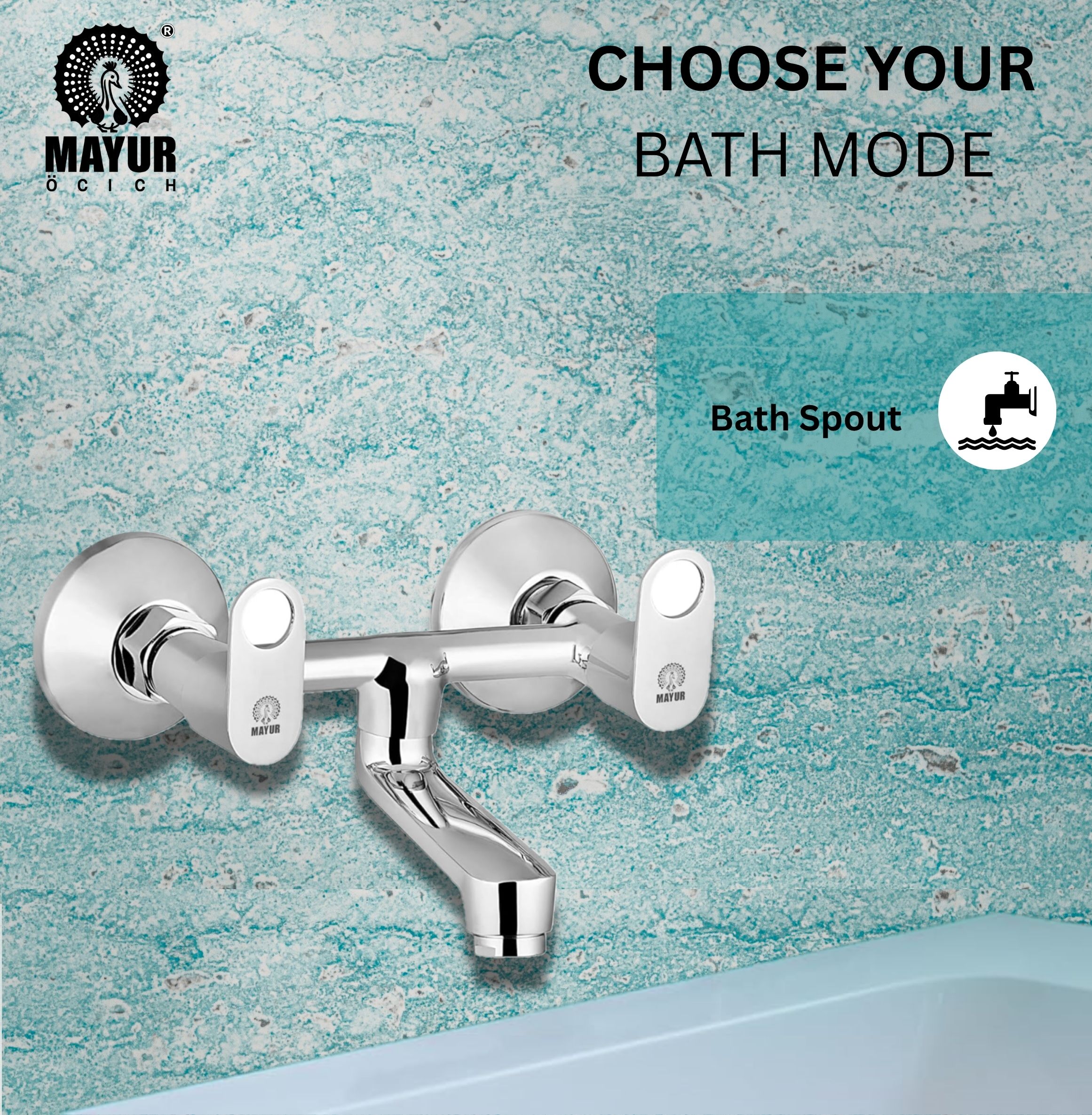 MAYUR ÖCICH Brass Non-Telephonic Wall Mixer Tap For Bathroom (ORNIX) - Image 5