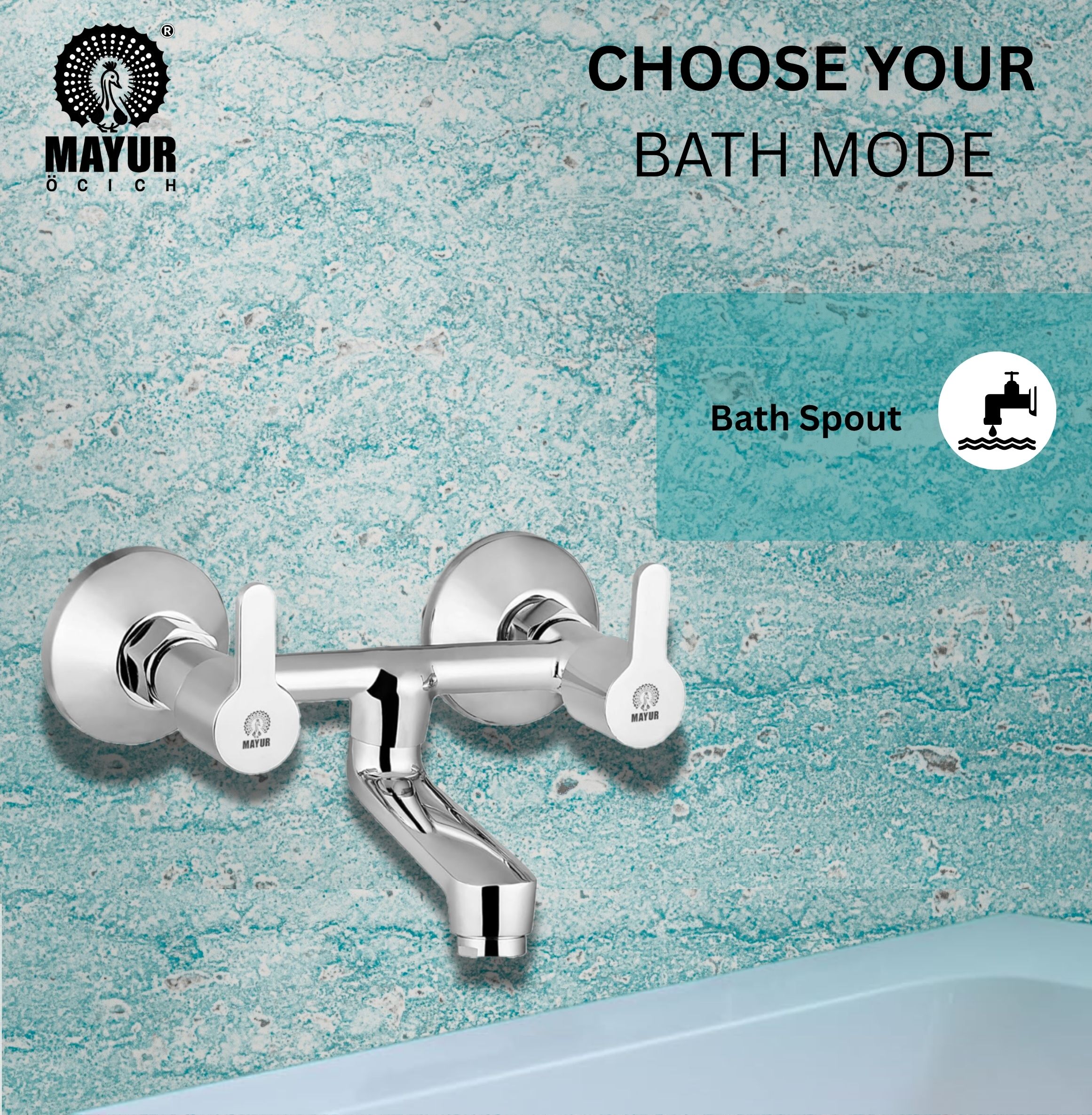 MAYUR ÖCICH Brass Non-Telephonic Wall Mixer Tap For Bathroom (FUSION) - Image 5
