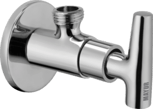 MAYUR ÖCICH Brass Angle Valve With Wall Flange For Bathroom And Kitchen (PIPER)