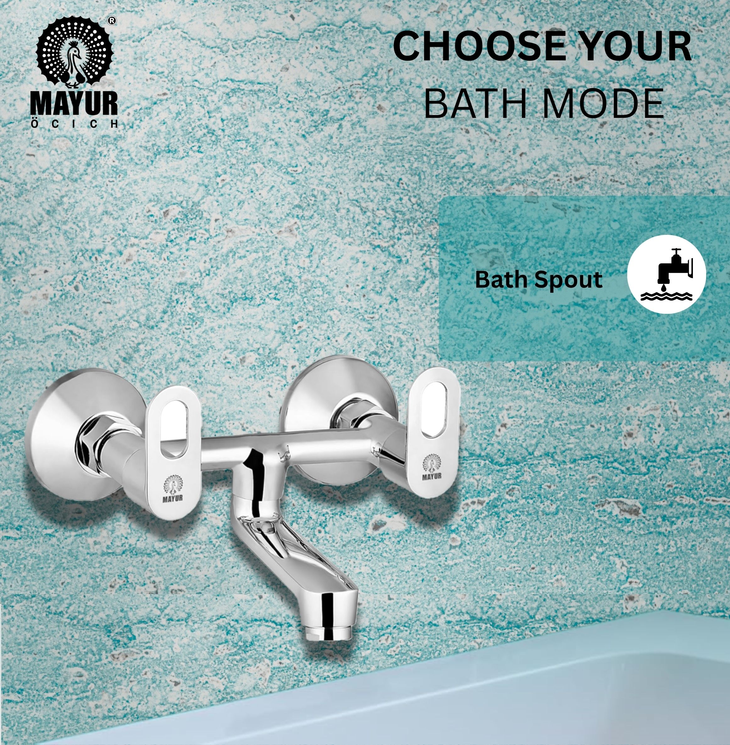 MAYUR ÖCICH Brass Non-Telephonic Wall Mixer Tap For Bathroom (MILANO) - Image 5