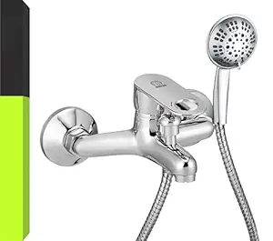 MAYUR ÖCICH Brass Single Lever Wall Mixer With 5-Function Hand Shower With SS-304 Grade 1.25 Meter Flexible Tube and Hook (ORNIX) 10 Years Warranty