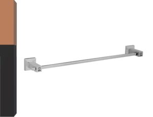 MAYUR ÖCICH Stainless Steel Towel Bar/Holder Square |18" Bathroom Towel Rod Holder | Wall Mounted Hand Towel Rail for Kitchen and Washroom, SLOS-1020