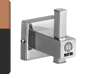 MAYUR ÖCICH Stainless Steel Chrome Finished Wall Mounted Robe Hook Cloth-Towel Hanger | Bathroom Accessories (SLOS-1060)