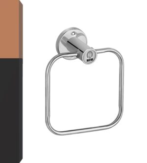 MAYUR ÖCICH Stainless Steel Wall Mounted Towel Round Ring for Hand Towel Hanger for Bathroom/Wash Basin/Napkin-Towel Hanger/Bathroom Accessories ( Square Shape,ECO-SQUARE-630-TOWEL-RING)