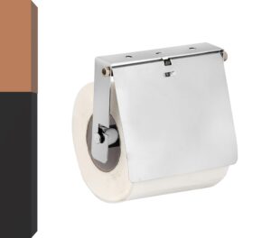 MAYUR ÖCICH Wall Mounted Brass Toilet Paper Holder/Tissue roll Hanger for Hanging Toilet Paper or Towels - Chrome Finish, (LOTUS-1170)