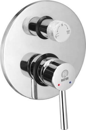 MAYUR ÖCICH, Brass Single Lever 4 Way / 2 Inlet High Flow Diverter Full Set for Bathroom (FLARE)