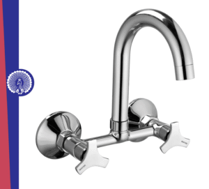 MAYUR ÖCICH Brass Kitchen Sink Mixer Tap | 360 Swivel Spout | Hot & Cold Dual Handle Faucet For Kitchen | Chrome Finish | 10-Year Warranty