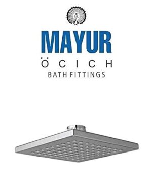 MAYUR ÖCICH ABS 6-INCH Rain Flow Overhead Shower With 6" Arm and Wall Flange | Chrome Finished Shower Head for Bathroom(OHS-511A-3IN-O) (ALLIEDCATNO 541)