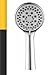 MAYUR ÖCICH High Grade ABS Multi Function 5-Mode Bathroom Hand Shower set with Focus, Massage and Rain functions without Stainless Steel Wall Hook, Polished (Chrome)(HS-555B-GSTAR-4IN-O)