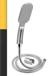 MAYUR ÖCICH ABS Bathroom Hand Shower set with Rain functions with Steel flexible tube Pipe 1.5 Meters & Hook, Chome Finish (HS-551B-SET)